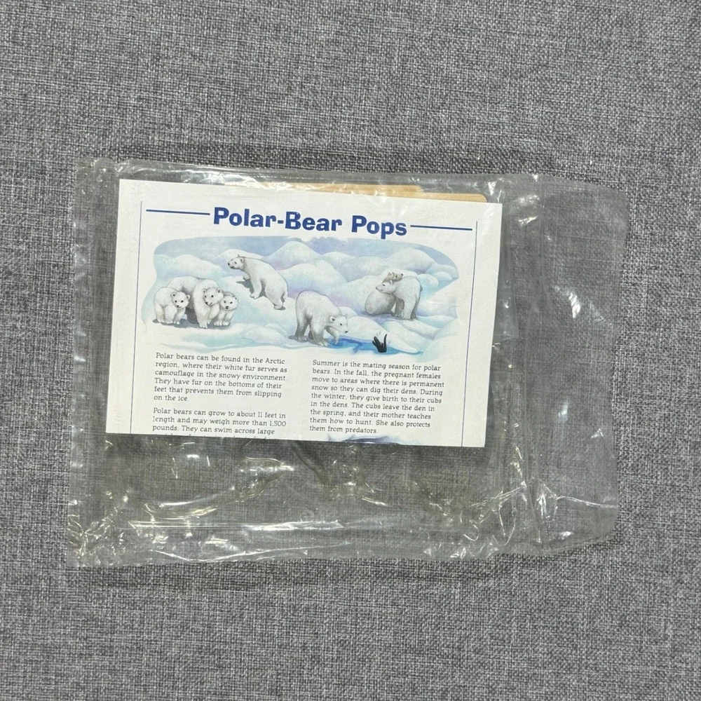 VTG Polar Bear Pops DIY Frozen Treat Mold Kit Kids White Clear New Arctic Craft
